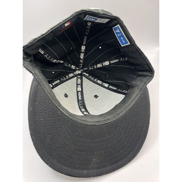 St Louis Cardinals Hat Cap Fitted 7 1/4 New Era 59fifty Pinstripe Black MLB Mens - Picture 4 of 6